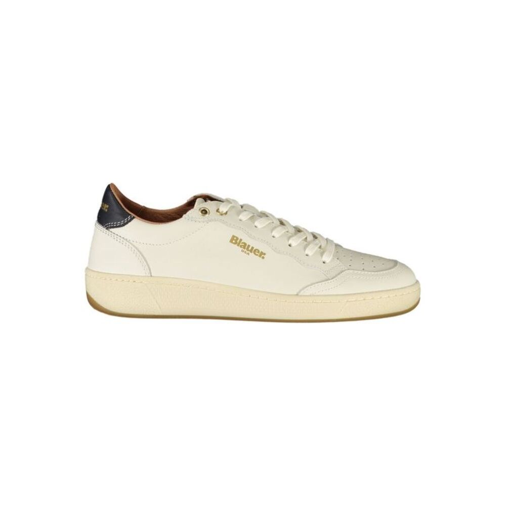 Blauer White Leather Women Women's Sneaker